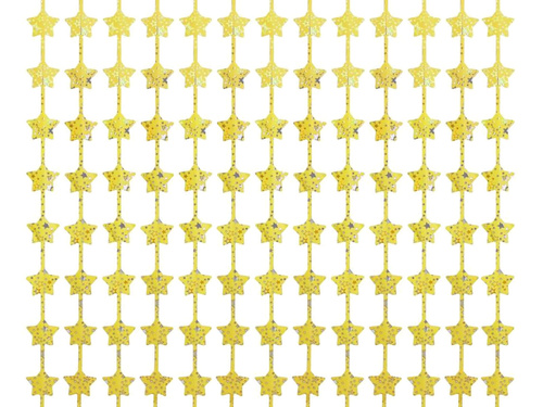 Fémszínű arany csillagfüggöny - 100 x 200 cm