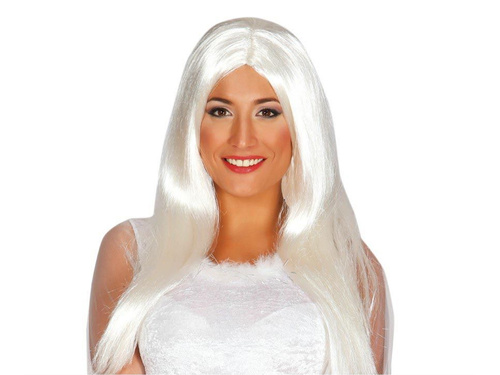 Fehér paróka hosszú hajjal - 1 db.