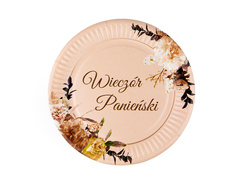 Papírtányérok lánybúcsúhoz - 18 cm - 6 db.