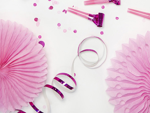 Holografikus streamer - rózsaszín - 18 db.