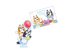 Kékes születésnapi meghívók - 8 db.