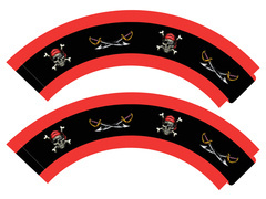 Cupcake liners kalóz - 6 db.