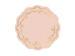 Aranyleveles teríték - rózsaszín - 35,5 cm - 6 db.