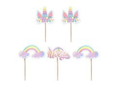 Egyszarvú tortabevonó - 5 db.