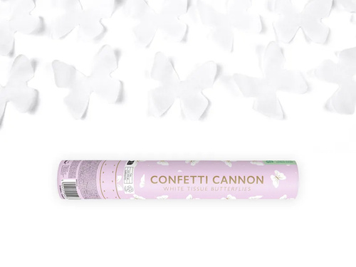 Fehér pillangó lövőcső - 28 cm - 1 db.