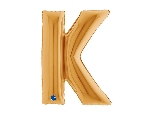Fólia lufi K betű arany - 40" - 1 db.