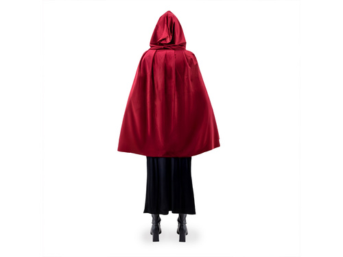 Csuklyás köpeny - bordó - 80 cm