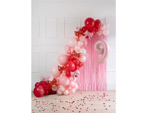 Fólia lufi Piros kártya - 25,5 x 25 cm - 5 db.