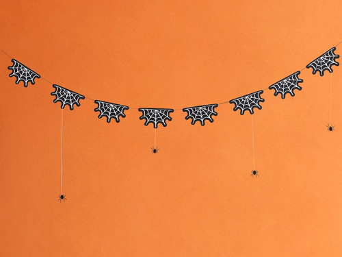 Halloween füzér Pókok - 2 m - 1 db.