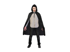 Csuklyás köpeny jelmez fekete