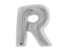R betűs fólialufi ezüst - 40" - 1 db.