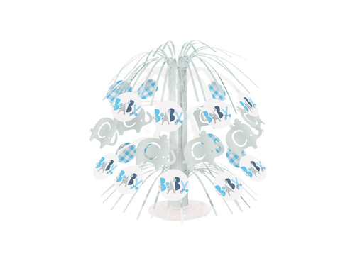 Asztali dekoráció kék elefánt - 30 cm - 1 db.