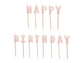 Boldog születésnapot ásó gyertyák - rózsaszín - 1 op.