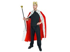 Király jelmez koronával felnőtteknek