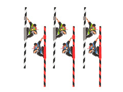 Ninja születésnapi szívószálak - 6 db.