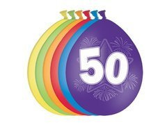 50. születésnapi lufi - 27 cm - 6 db.