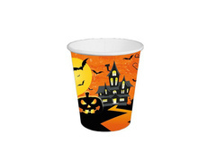 Halloween kísértetház papírpoharak - 250 ml - 6 db.