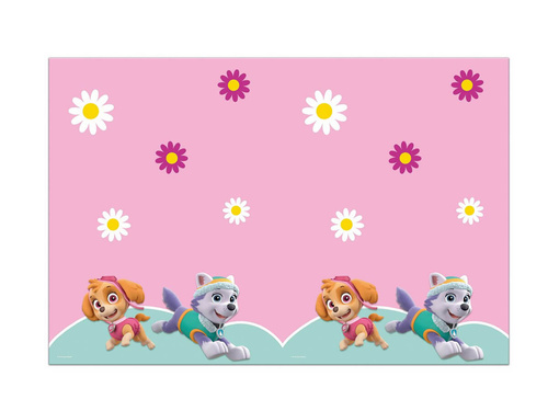 Asztalterítő szett + poharak + tányérok + papírszalvéták Psi Patrol Skye és Everest - 37 db.