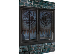 Ablak dekoráció pókokkal Halloweenre - 2 db.