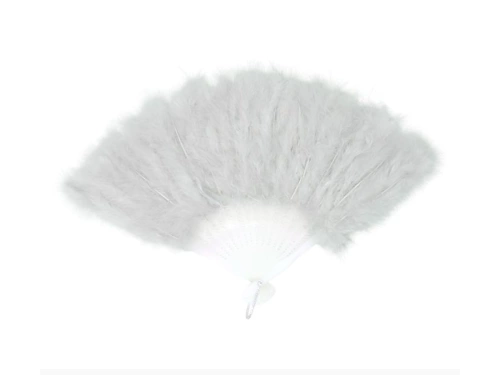 Fehér tollas legyező - 1 db.