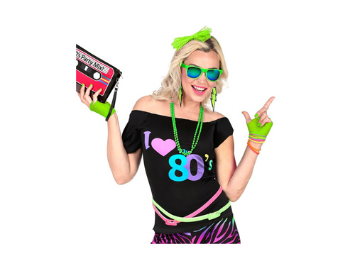 Neonzöld hálós ujjatlan kesztyű