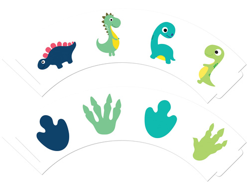 Cupcake cupcakes Happy Dinosaurs - 6 db.