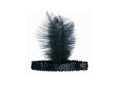 Retro tollas fejpánt fekete - 1 db.