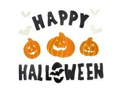 Boldog Halloween ablakmatricák - 1 készlet