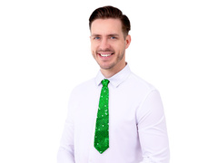 Flitteres nyakkendő - zöld - 36 cm - 1 db.