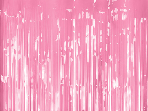 Függöny - ajtófüggöny világos rózsaszín - 200 cm x 100 cm