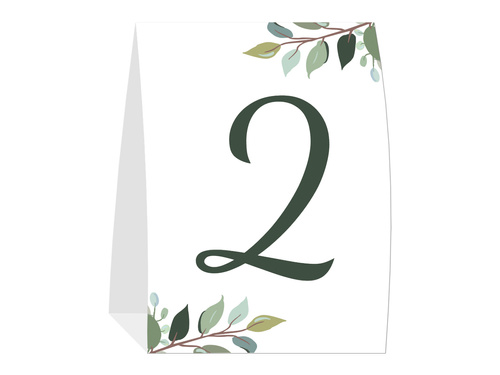 Papírállvány számmal esküvői asztalra - 1 db.