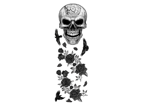 Halloween koponya fali dekoráció