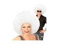 Fehér nagyméretű minőségi afro paróka