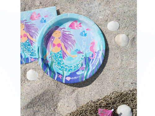 Sellő papírtányér - 23 cm - 8 db.