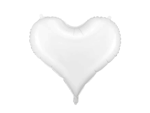 Fólia léggömb Szív fehér - 61 x 53 cm - 1 db.