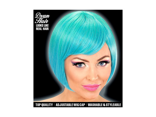 Divat paróka melange zöld-kék