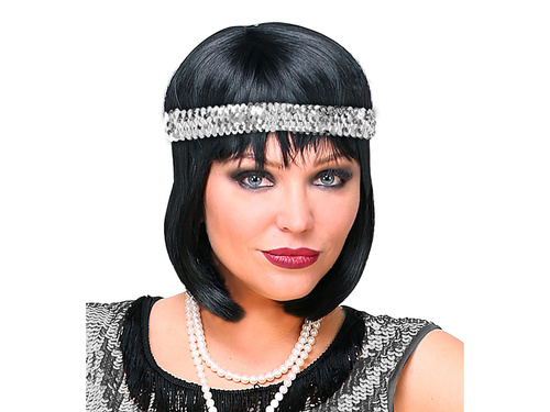 Retro ezüst szalag - 1 db.