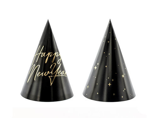 Boldog új évet papír sapkák - 6 db.