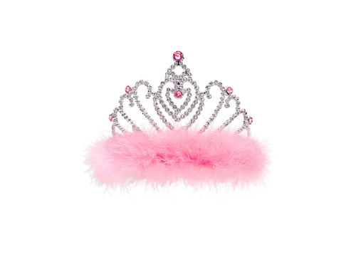 Tiara rózsaszín szőrmével