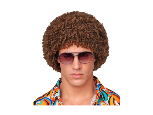 Barna afro diszkó paróka az 1970-es évekből.