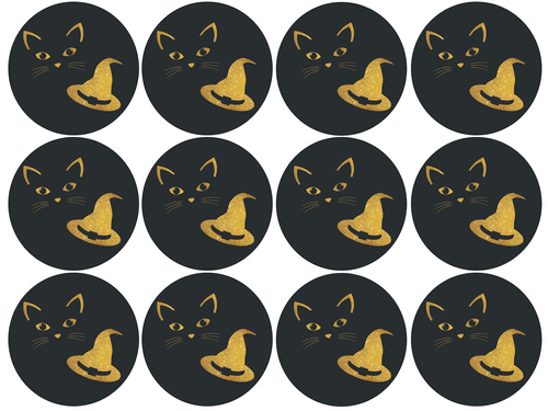 A boszorkány és a macska muffin ostya