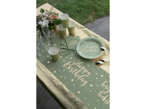 Boldog születésnapot olajbogyó futó - 28 cm x 3 m - 1 db.