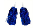 Fémszínű kék pomponok - 2 db.