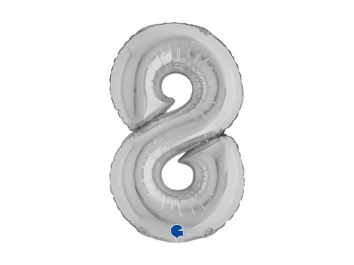 8-as számú ezüst fólialufi - 14" - 1 db.