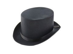 Hengeres kalap fekete bársony - 1 db.