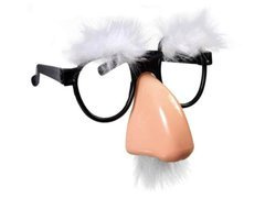 Professzor fehér orrszemüveg - 1 db.