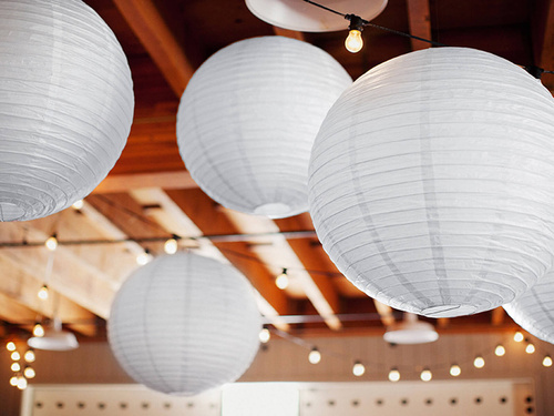 Gömblámpa fehér - 25 cm - 1 db.