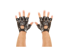 Ujjatlan szegecselt bőrkesztyű