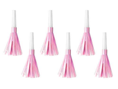 Trombitasípok kibontva irizáló rózsaszín - 6 db