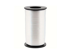 Dekorációs szalag lufihoz - pasztell - fehér - 92 m